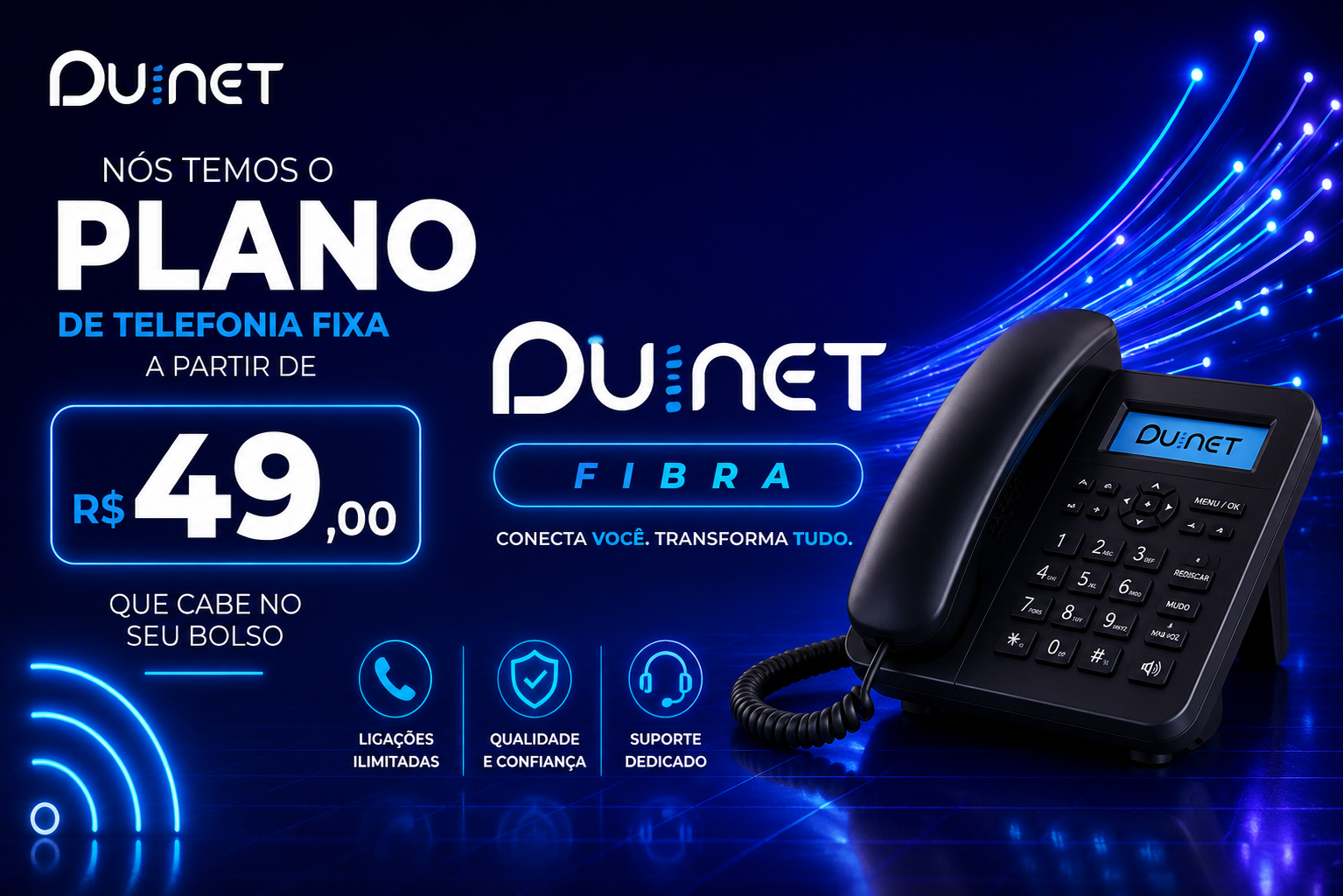 Plano de telefonia fixa Dufibranet